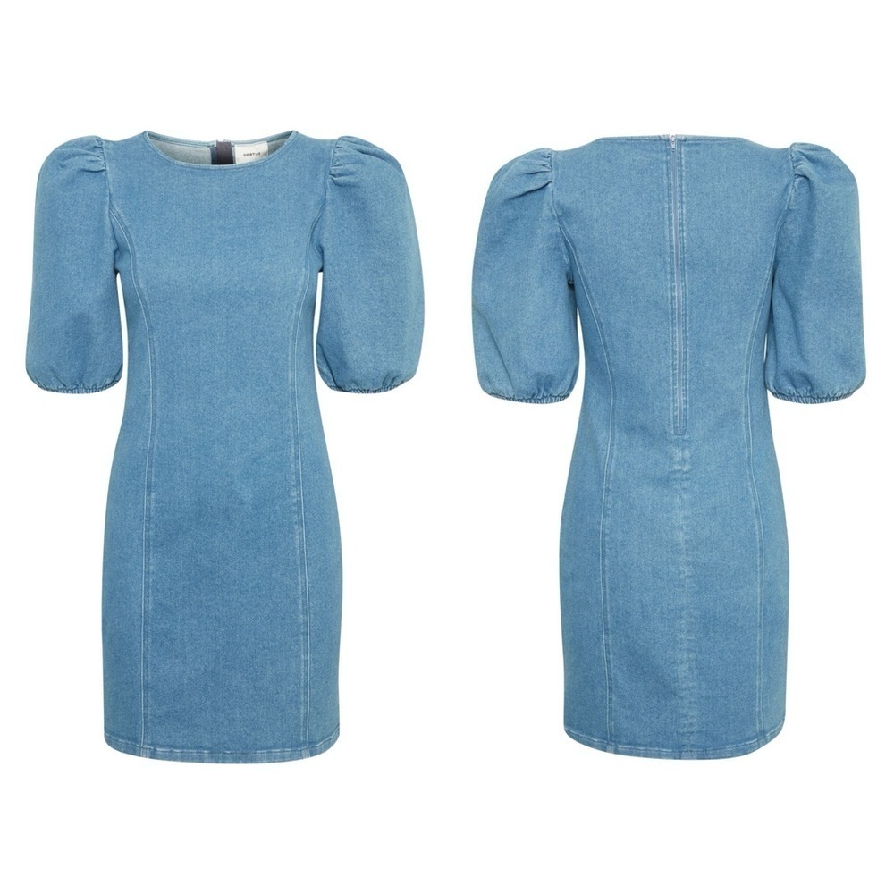 GESTUZ - Astrid Roundneck Dress - Denim Blue in Sz‎ 34/ US Size 2